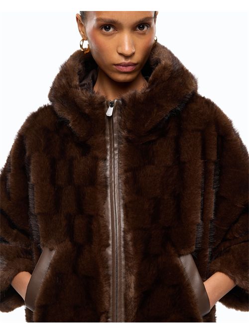 Giacca blouson effetto pelliccia con cappuccio PINKO | 107054A3C5/M11